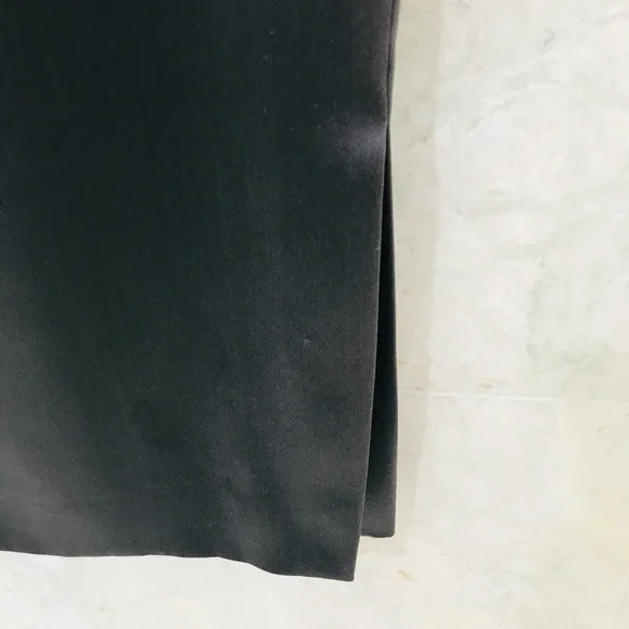 WORTH {6} Skirt Silk Charcoal Pewter Grey Gray - Picture 2 of 6